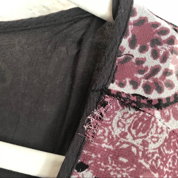 🌺Free People Purple Paisley Caftan Mini Dress🌺 - Picture 4 of 5